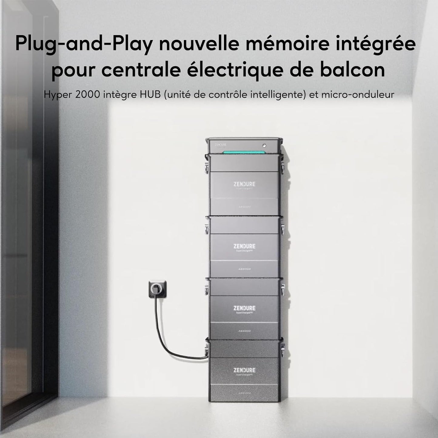 Pack kit solaire toiture Plug & Play + Zendure Hyper 2000