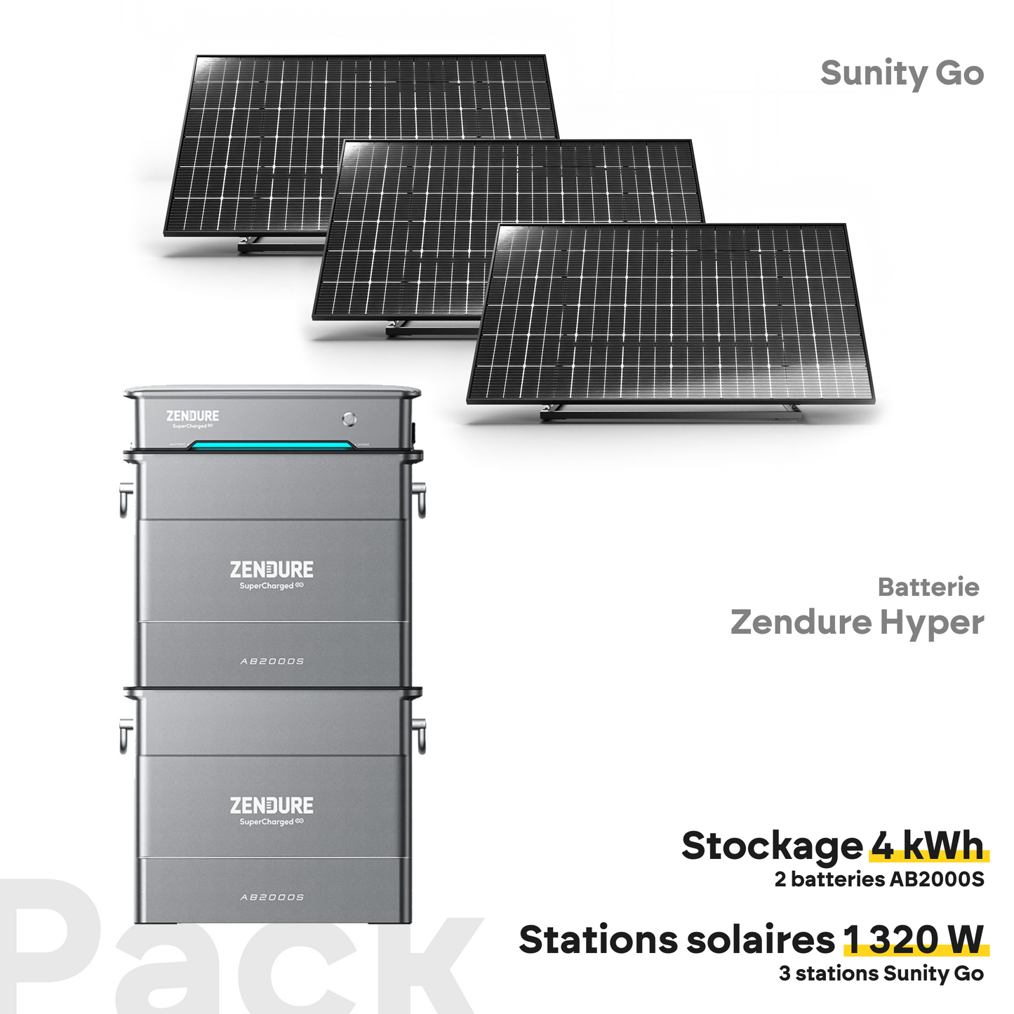 Pack Sunity Go + Batterie Zendure HYPER 2000