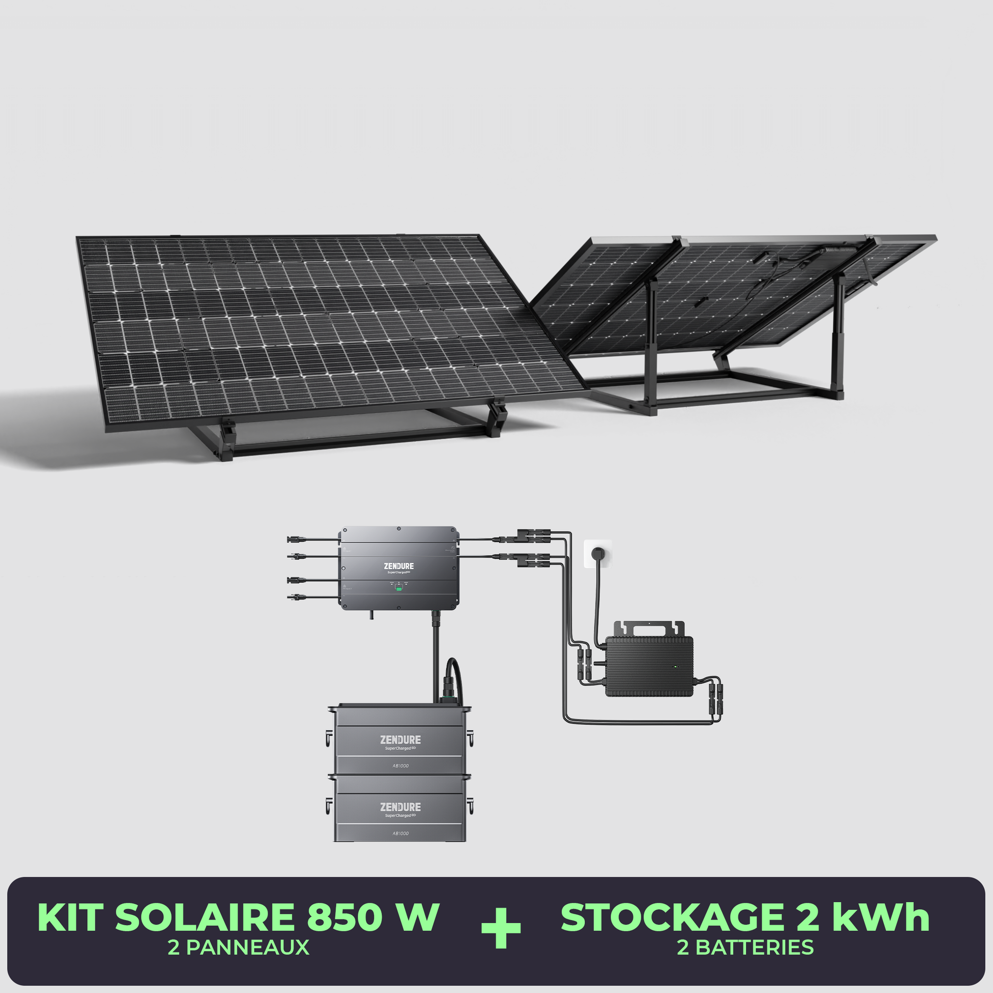 Kit Solaire 850W + Batterie Plug & Play – Sunity